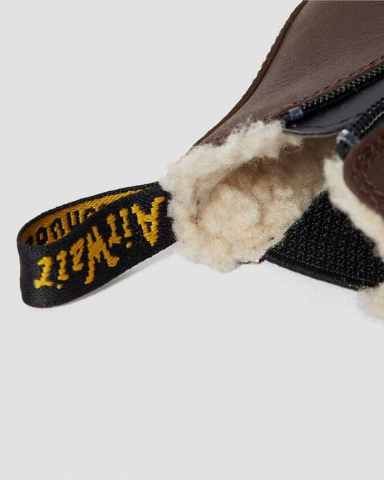 Botas Dr. Martens 2976 Leonore Faux Fur Lined Niña Marrom MX-71358